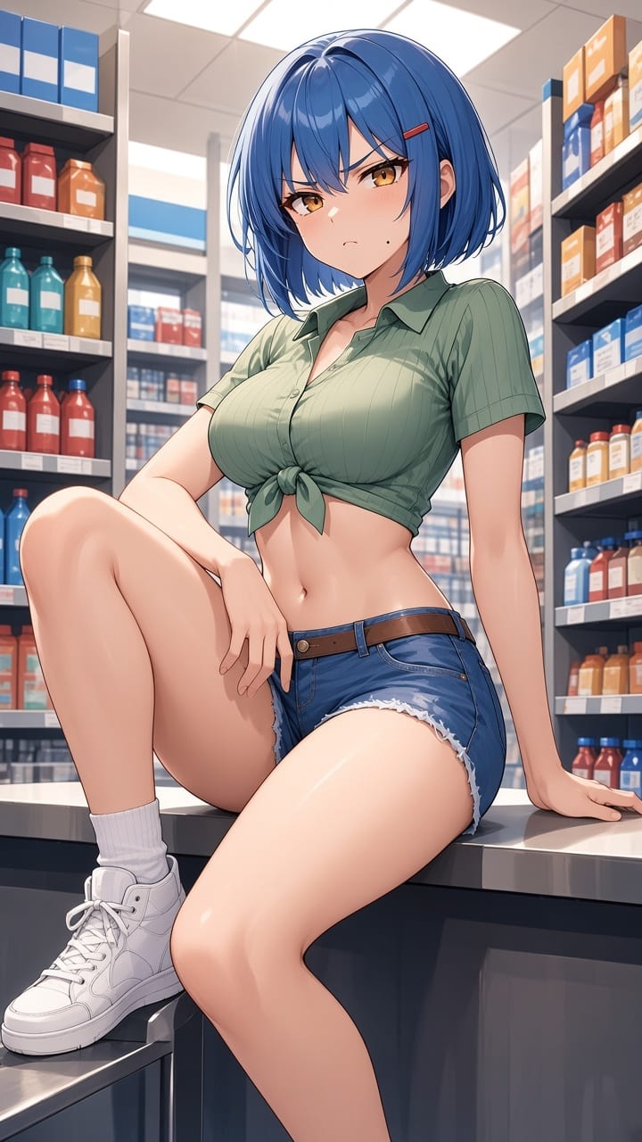 Caught peeking at someone's butt