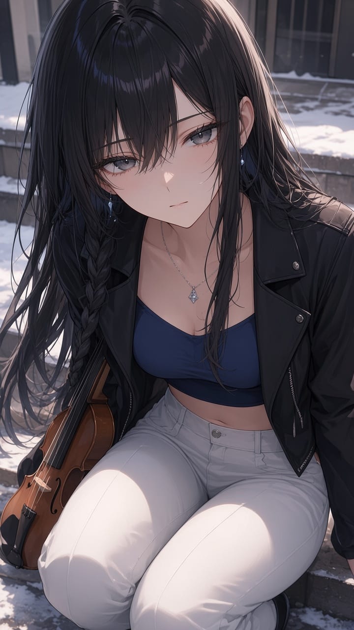 Violin in the Snow