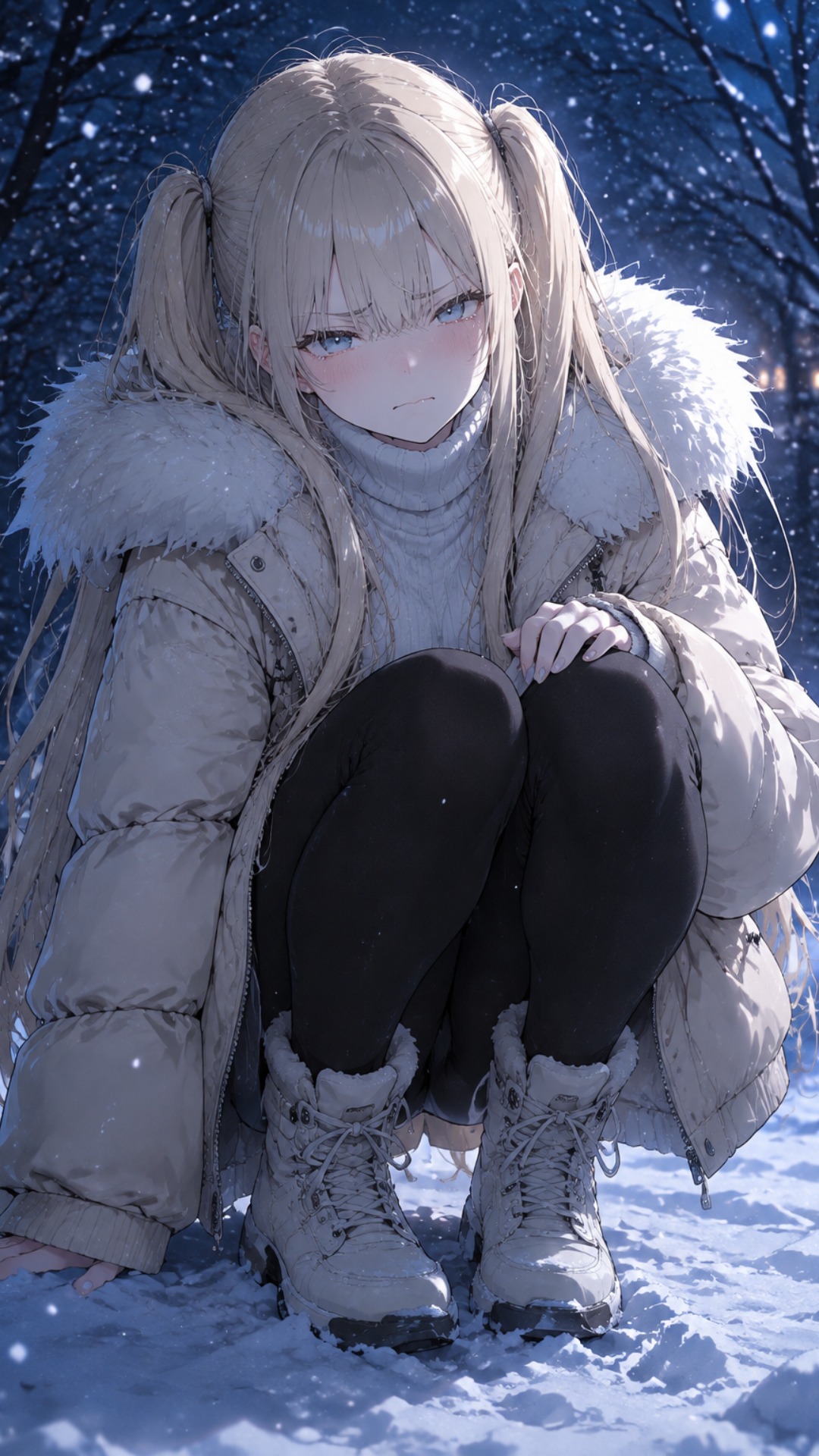 Three Percent Battery in the Snow