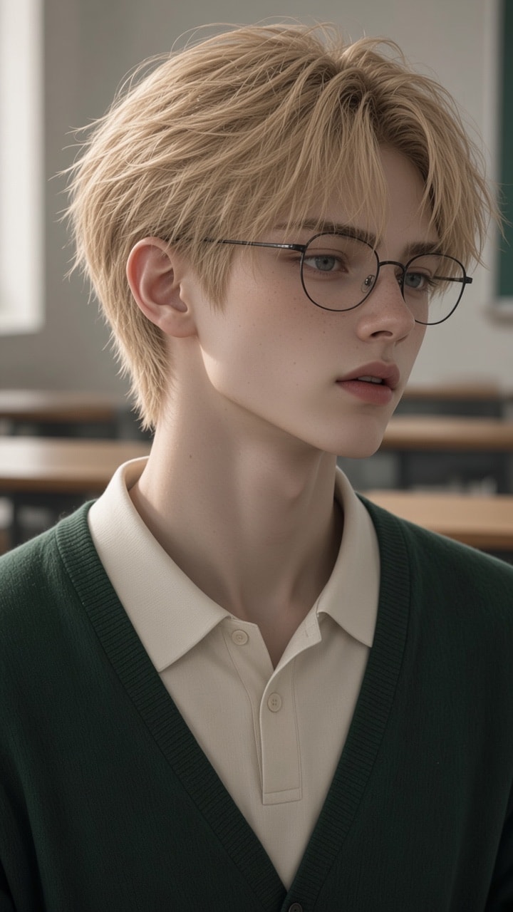 Tomorrow's Exam. Tonight He Has No Glasses.